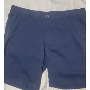 Under Armour Match Play Golf Shorts‎ Mens 42 Navy Blue Stretch Performance Chino